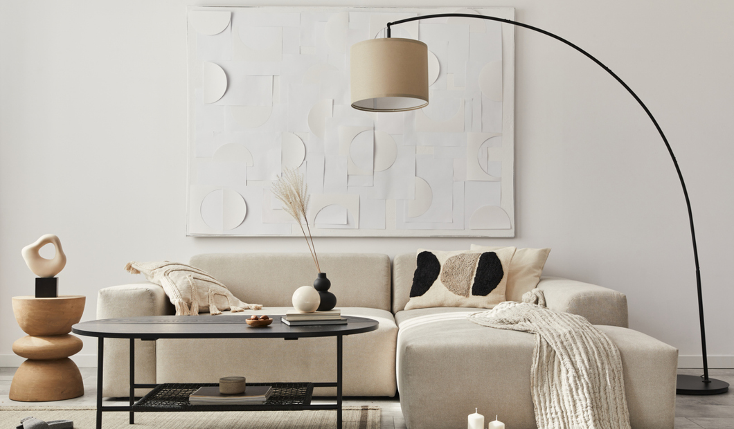 Interior image with a sofa 